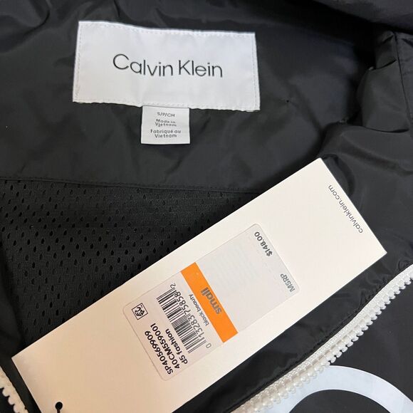 Calvin Klein Jacket Mens S Black Lightweight Windbreaker Pullover 1/4 Activewear - Picture 4 of 14
